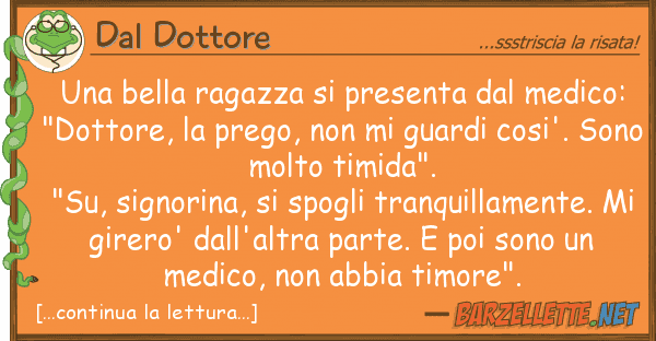 Dal Dottore bella ragazza presenta medico