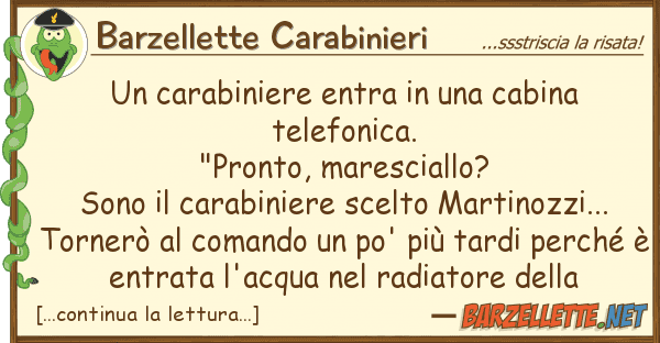 Barzellette Carabinieri carabiniere entra cabina telef