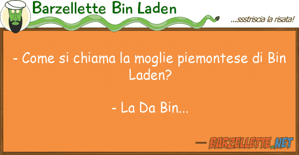 Barzellette Bin Laden - chiama moglie piemontese