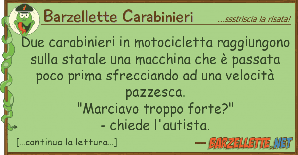 Barzellette Carabinieri due carabinieri motocicletta raggiung