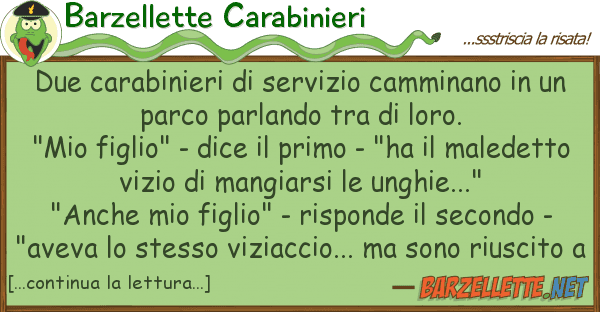 Barzellette Carabinieri due carabinieri servizio camminano