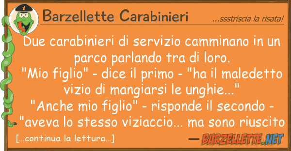 Barzellette Carabinieri due carabinieri servizio camminano