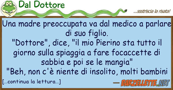 Dal Dottore madre preoccupata va medico pa