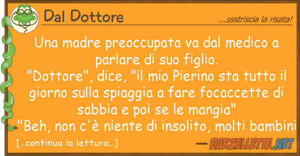 Dal Dottore madre preoccupata va medico pa