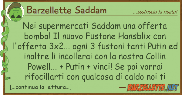 Barzellette Saddam supermercati saddam offerta bomb