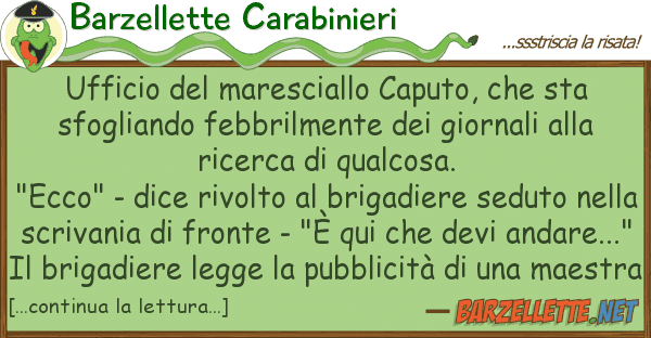 Barzellette Carabinieri ufficio maresciallo caputo, sta