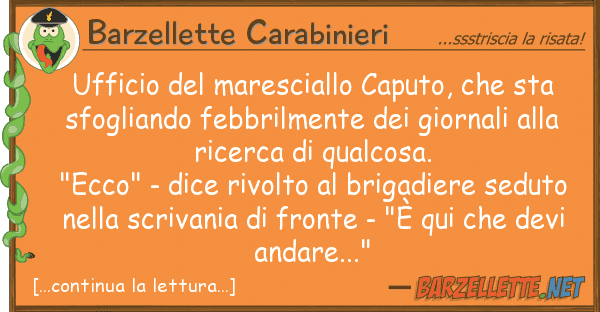 Barzellette Carabinieri ufficio maresciallo caputo, sta