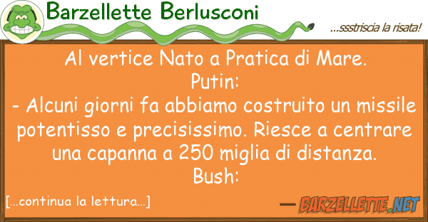 Barzellette Berlusconi vertice nato pratica mare. put