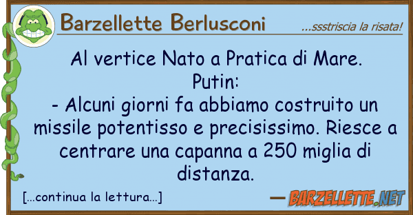 Barzellette Berlusconi vertice nato pratica mare. put