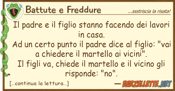 Battute e Freddure padre figlio stanno facendo