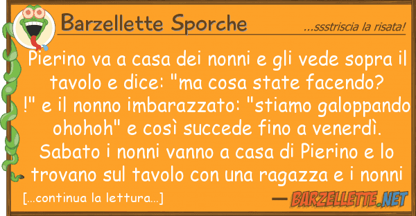 Barzellette Sporche pierino va casa nonni vede s