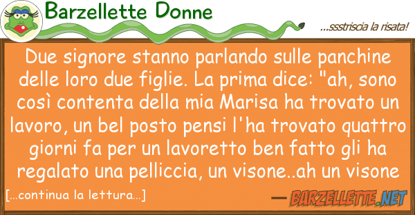 Barzellette Donne due signore stanno parlando panchi