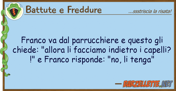 Battute e Freddure franco va parrucchiere
