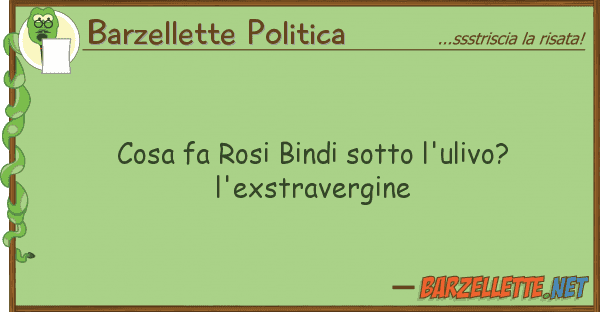 Barzellette Politica cosa fa rosi bindi sotto l'ulivo? l'exst