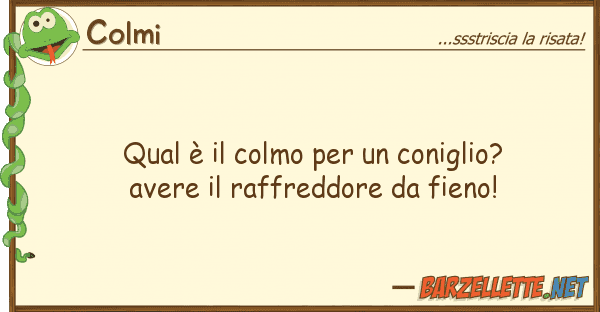 Colmi qual è colmo coniglio? avere