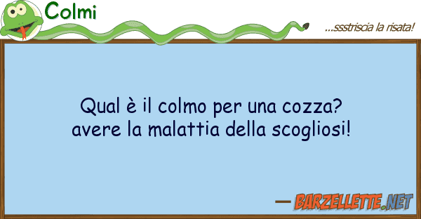 Colmi qual è colmo cozza? avere