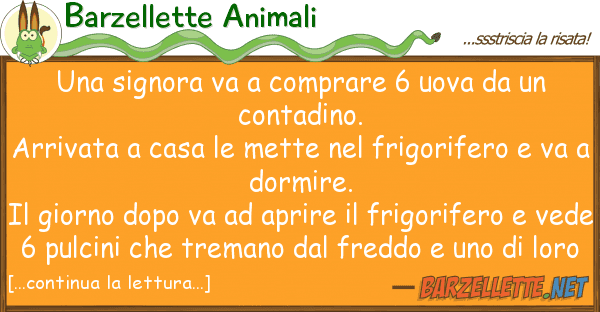 Barzellette Animali signora va comprare 6 uova