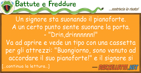 Battute e Freddure signore sta suonando pianoforte.