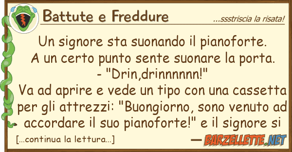 Battute e Freddure signore sta suonando pianoforte.