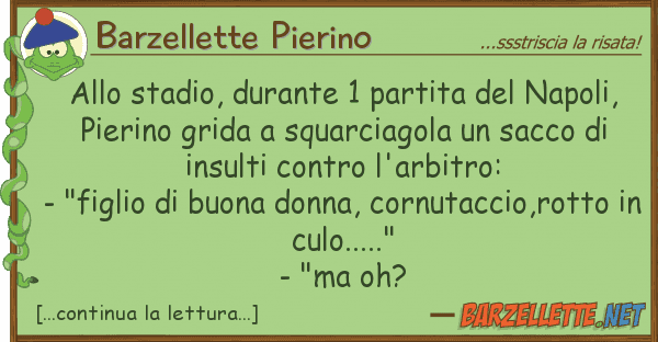 Barzellette Pierino stadio, durante 1 partita napol