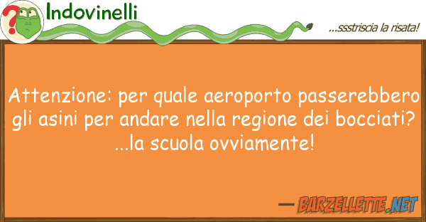 Indovinelli attenzione: aeroporto passereb