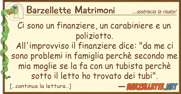 Barzellette Matrimoni sono finanziere, carabiniere