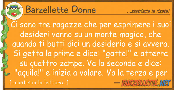 Barzellette Donne sono tre ragazze esprimere