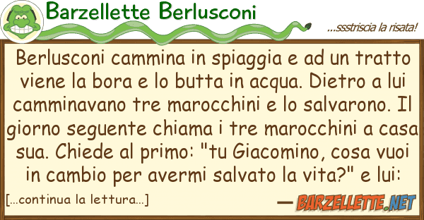 Barzellette Berlusconi berlusconi cammina spiaggia t