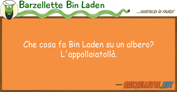 Barzellette Bin Laden cosa fa bin laden albero? l'a