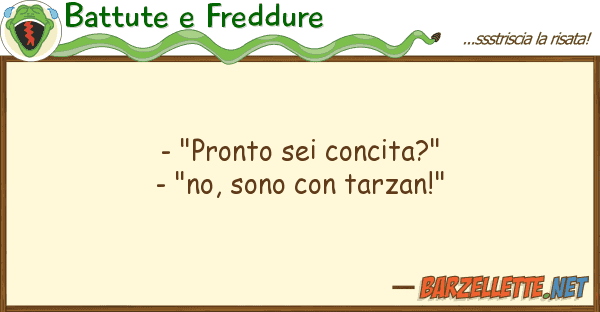 Battute e Freddure - "pronto sei concita?" - "no, sono