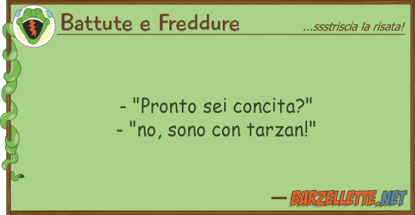 Battute e Freddure - "pronto sei concita?" - "no, sono