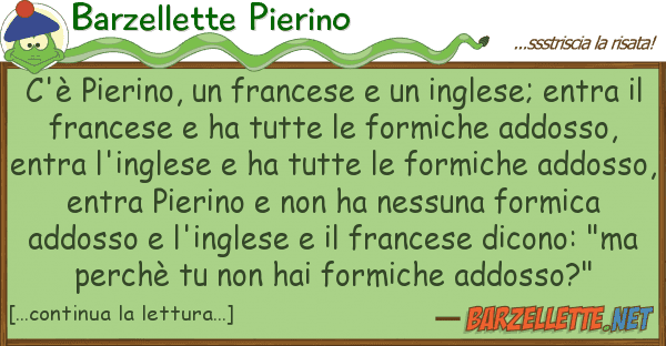 Barzellette Pierino c'è pierino, francese inglese;