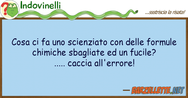 Indovinelli cosa fa scienziato form