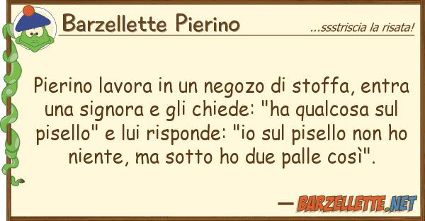 Barzellette Pierino pierino lavora negozo stoffa,