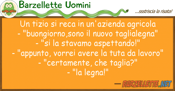 Barzellette Uomini tizio reca un'azienda agricola