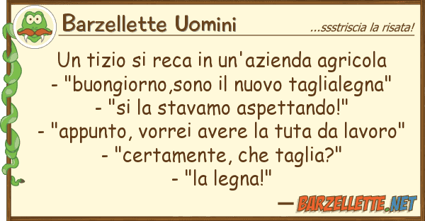 Barzellette Uomini tizio reca un'azienda agricola