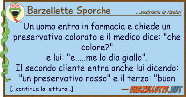 Barzellette Sporche uomo entra farmacia chiede pr