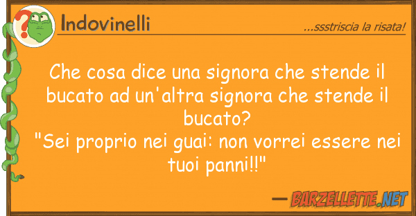 Indovinelli cosa dice signora stende