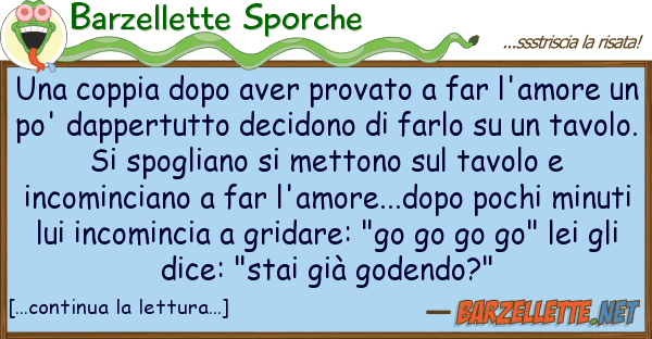 Barzellette Sporche coppia dopo aver provato far l'amo