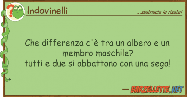 Indovinelli differenza c'è albero m