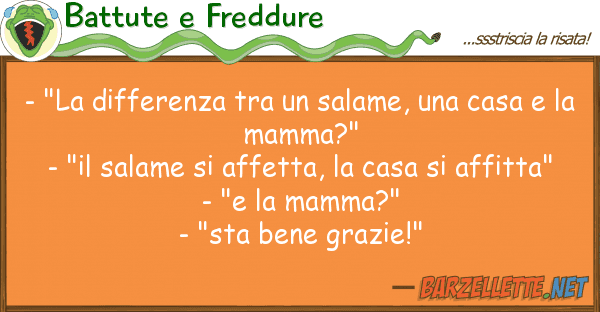 Battute e Freddure - "la differenza salame, casa