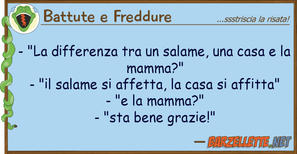 Battute e Freddure - "la differenza salame, casa