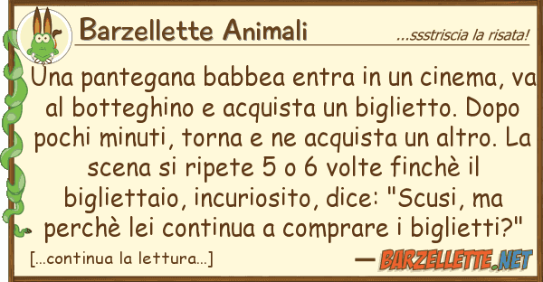 Barzellette Animali pantegana babbea entra cinema,