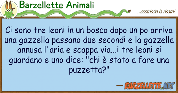 Barzellette Animali sono tre leoni bosco dopo po