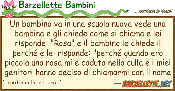 Barzellette Bambini bambino va scuola nuova vede u
