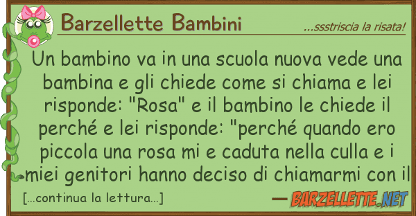 Barzellette Bambini bambino va scuola nuova vede u