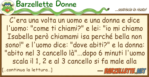 Barzellette Donne c'era volta uomo donna