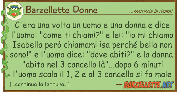 Barzellette Donne c'era volta uomo donna