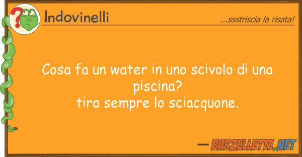 Indovinelli cosa fa water scivolo p