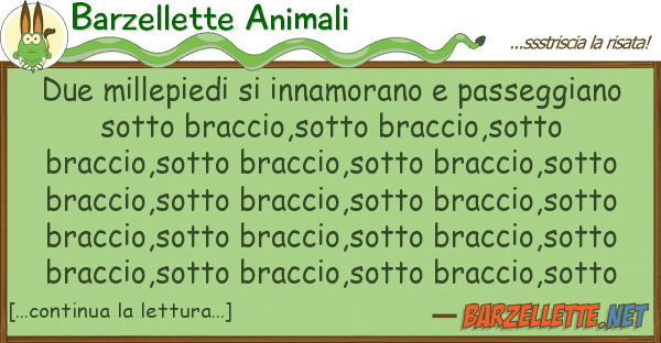Barzellette Animali due millepiedi innamorano passeggia